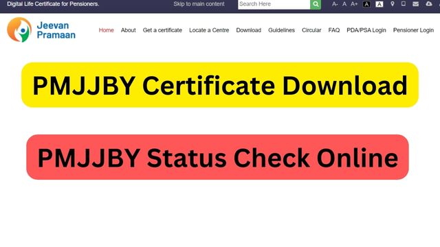 PMJJBY Certificate Download SBI PNB BOI BOB Bank Wise, Status Check Online